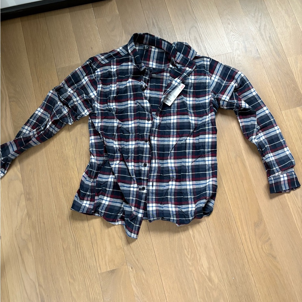 Plaid Button-Up Shirt